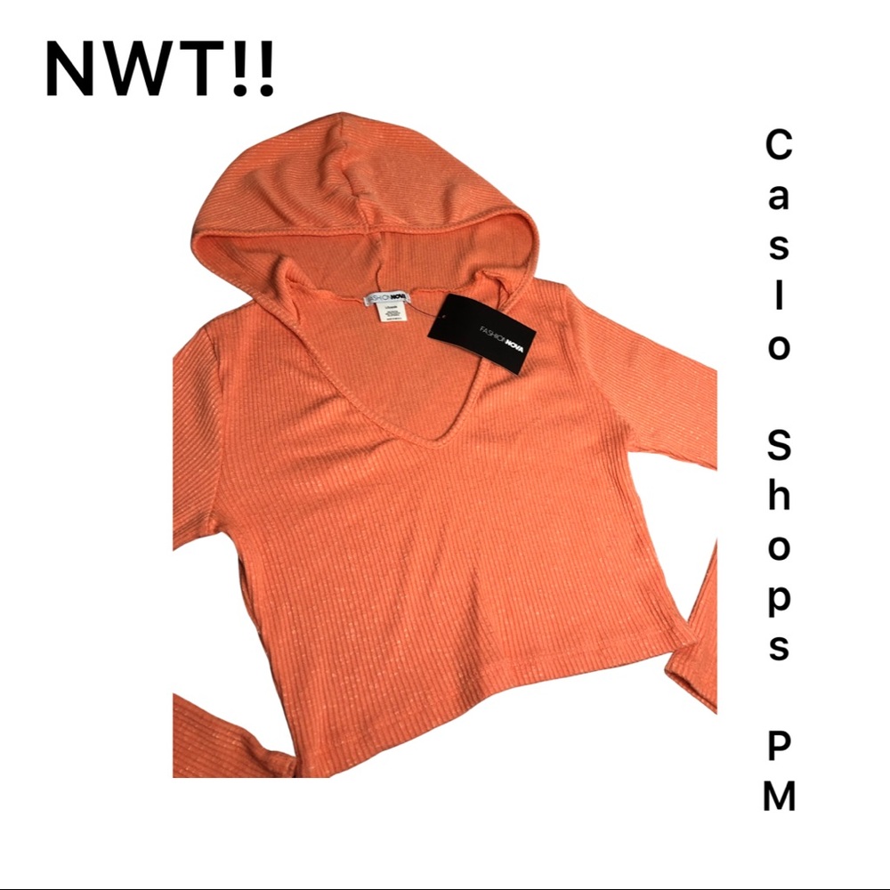 FashionNova Wanderlust Hoodie Crop Top